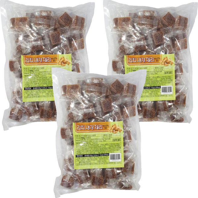 리치 생강젤리 70개입, 500g, 3개