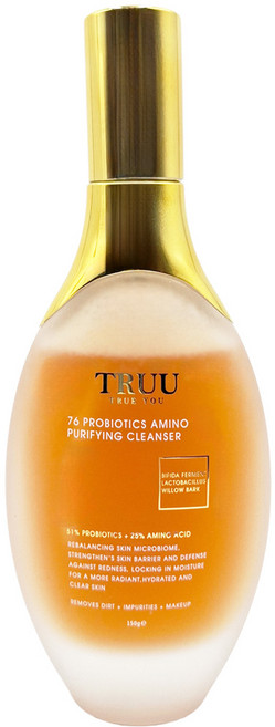 TRUU 76酵母胺基酸淨膚潔顏露 51%酵母精華 25%胺基酸 親膚pH值 無添加, 150g, 1瓶
