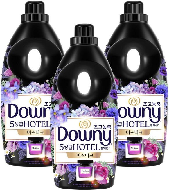 다우니 초고농축 호텔 컬렉션 섬유유연제 미스티크 본품, 1L, 3개