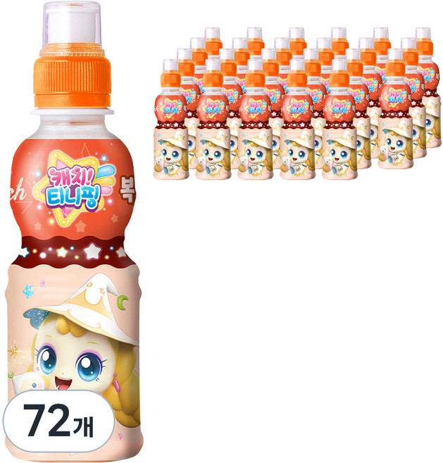웅진 캐치 티니핑 복숭아맛, 200ml, 72개