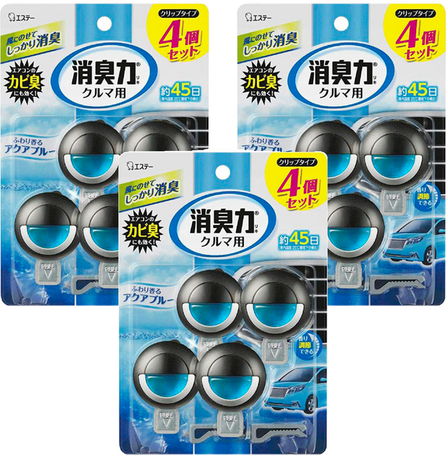 ST 雞仔牌 消臭力 車用夾式芳香劑 3.2ml 4個, 3組, 淡花香