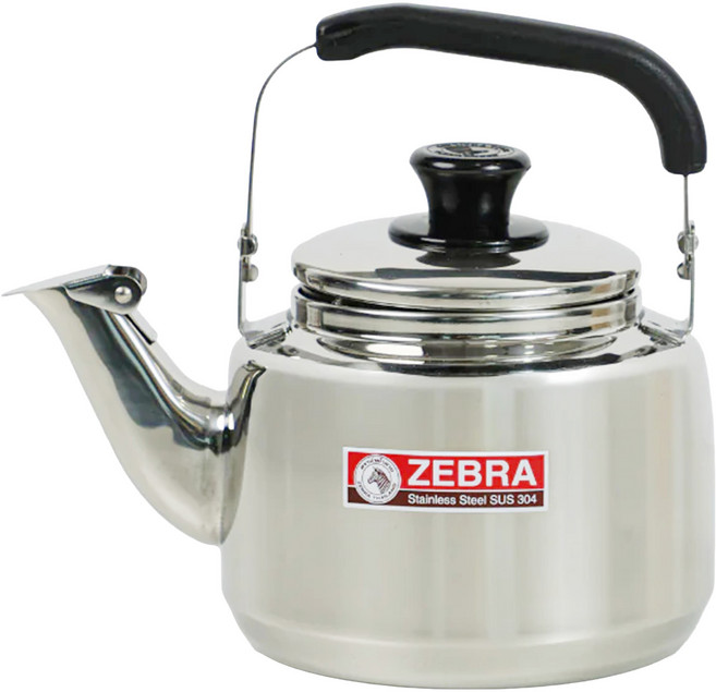 ZEBRA THAILAND 斑馬牌 304不銹鋼茶壺 無笛音, 銀色, 0.8L, 1個