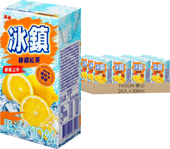 TAISUN 泰山 冰鎮檸檬紅茶, 300ml, 24入