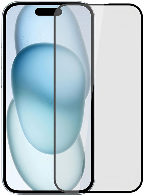 YADI 亞第 Apple iPhone 15 Pro 6.1吋 水之鏡 AGC全滿版手機玻璃保護貼 9H硬度 2.5D弧形導角 防指紋, 1個