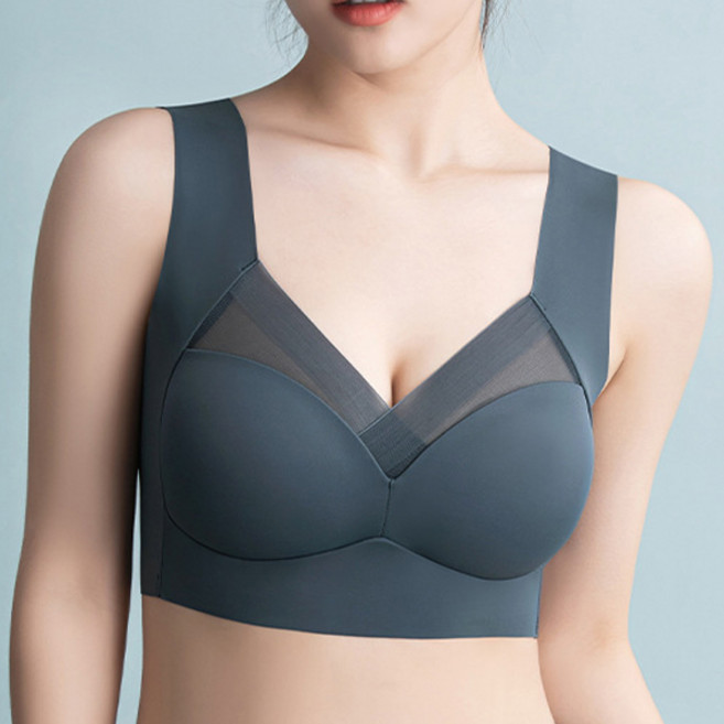 피어니스트 여성용 빅사이즈 노와이어 심리스 속옷 스포츠 브래지어