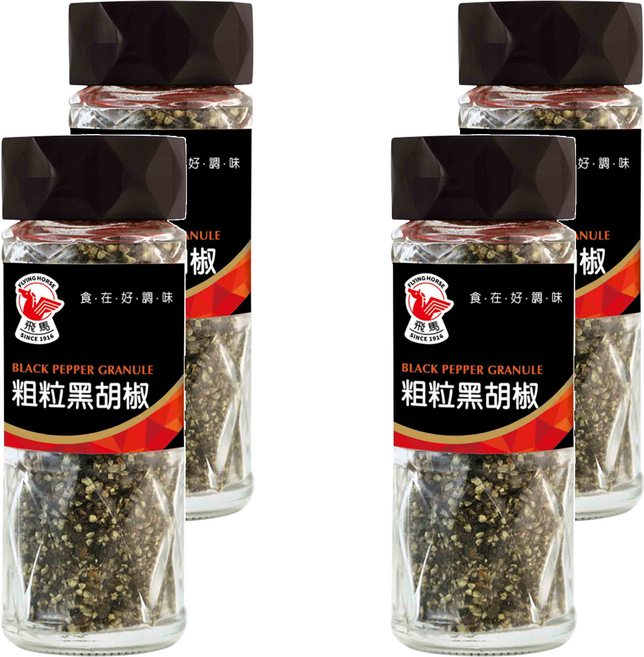 飛馬 粗粒純黑胡椒, 45g, 4瓶