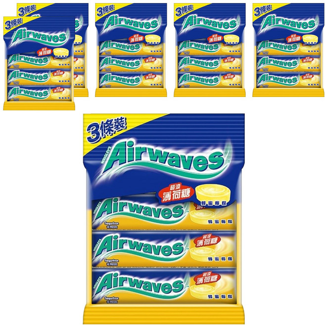 Airwaves 超涼無糖薄荷糖 3條, 90g, 6袋