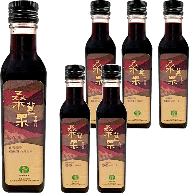 山海經脈 桑葚果醬汁, 350g, 350ml, 6瓶