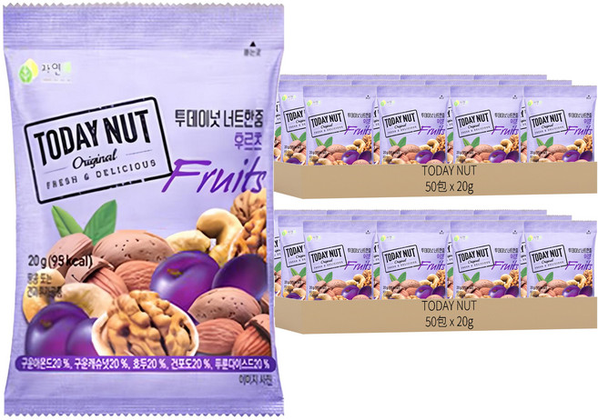 TODAY NUT 水果乾堅果隨身包, 100包, 20g