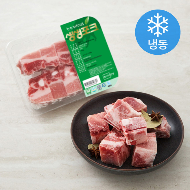 생생포크 한돈 무항생제 인증 갈비 찜용 (냉동), 600g, 1팩
