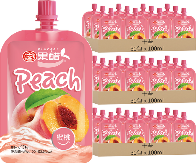 十全 蜜桃醋飲料, 100ml, 90包