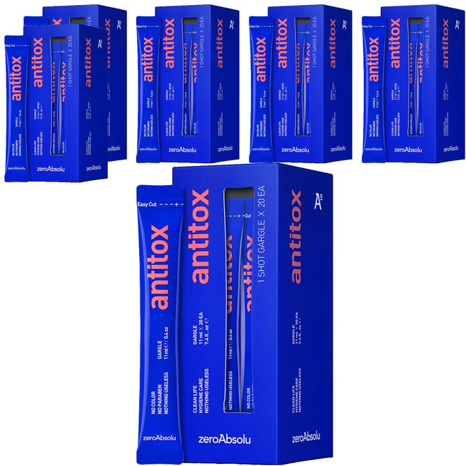 안티톡스 제로앱솔루 가글, 11ml, 120개