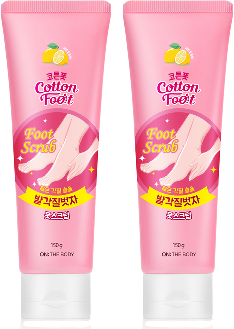온더바디 코튼풋 발 각질벗자 풋스크럽, 1개입, 2개, 150g