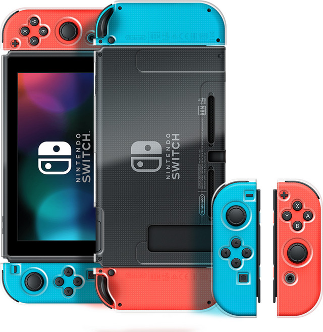호후 닌텐도 스위치 케이스 풀커버 슬림 TPU 젤리 케이스, 1개
