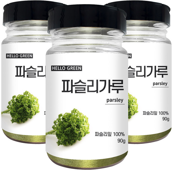 헬로우그린 고운 파슬리 가루 통, 90g, 3개