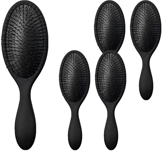 생활공식 두피케어 헤어브러쉬, 블랙, 5개