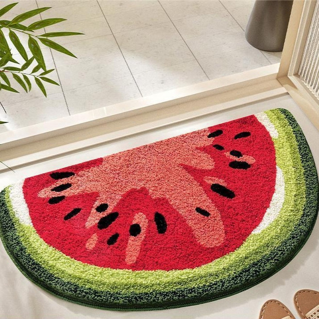 인아트 보송보송 귀여운 발매트, 수박