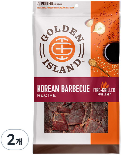 잭링크스 골든아일랜드 포크 저키 바비큐 육포, 255g, 2개