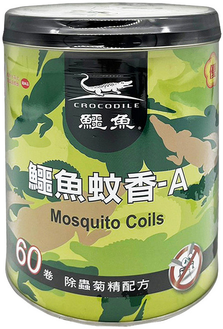 鱷魚 蚊香 除蟲菊精配方 60卷, 綠色
