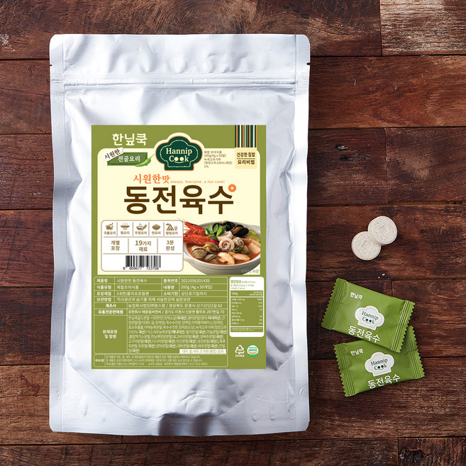 한닢쿡 시원한맛 동전육수, 200g, 1개