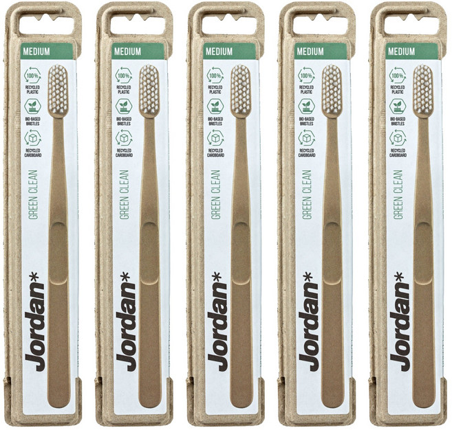 조르단 그린 클린 칫솔 랜덤발송, 1개입, 5개