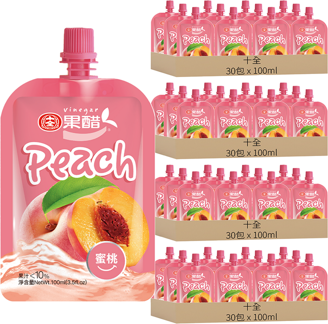 十全 蜜桃醋飲料, 100ml, 120包