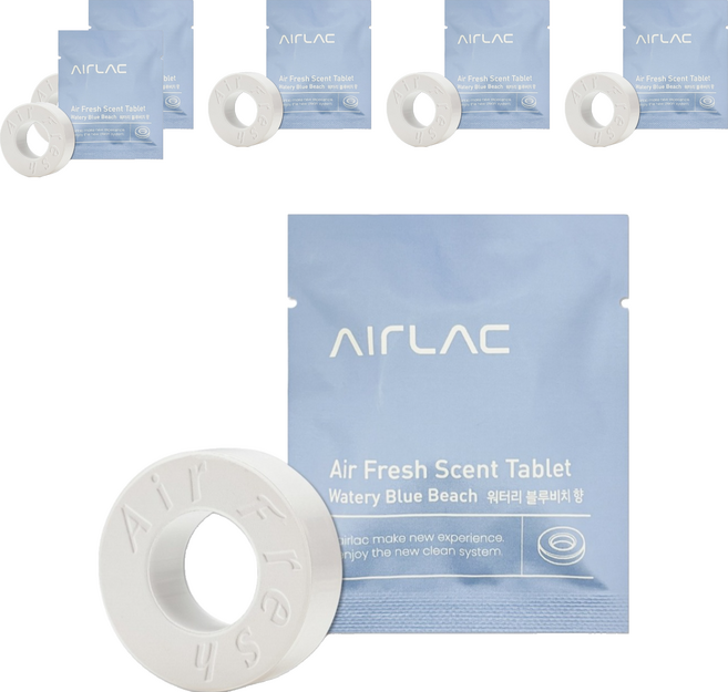 에어락 미니 의류관리 향기 타블렛 워터리 블루비치, 7g, 6개, 워터리 블루비치 향