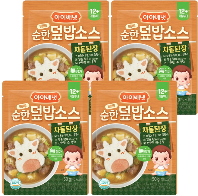 아이배냇 베베 순한 덮밥 소스, 50g, 4개, 차돌된장