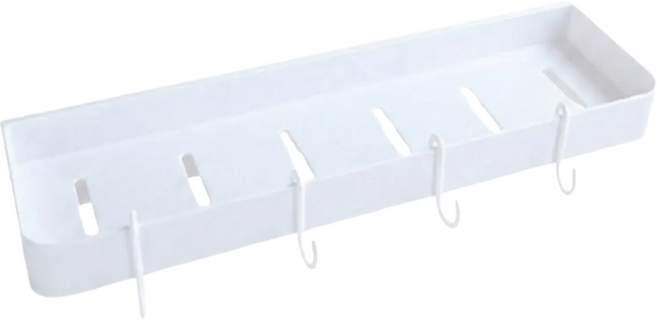 리빙홈디테일 다용도 욕실 선반 정리대, 화이트, 1개