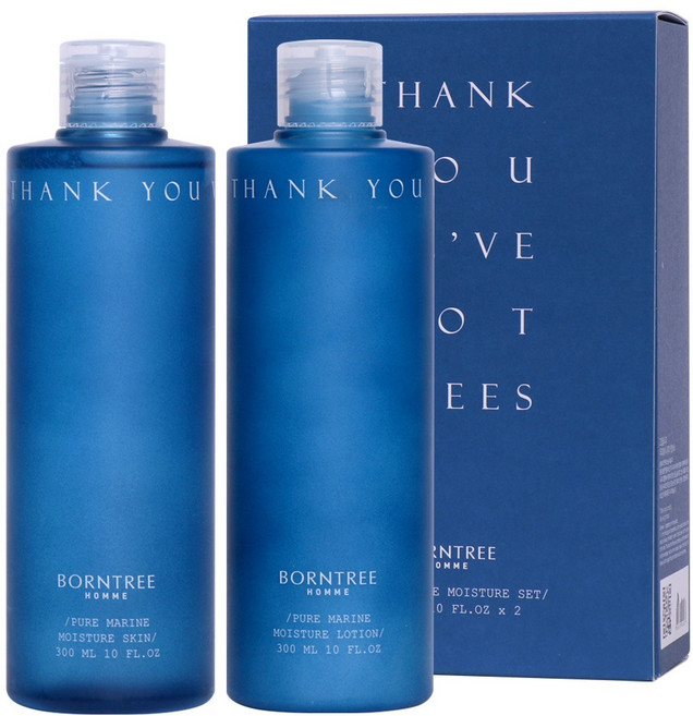 본트리 옴므 퓨어마린 모이스처 스킨 300ml + 로션 300ml 세트, 1세트