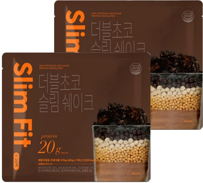 익스트림 더블초코 슬림 쉐이크 7p, 315g, 2박스