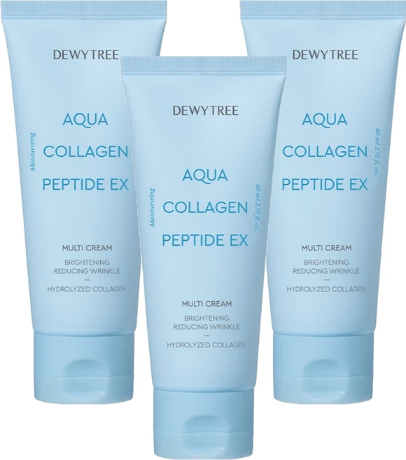 듀이트리 아쿠아 콜라겐 펩타이드 EX 멀티 크림, 80ml, 3개 - 쿠팡