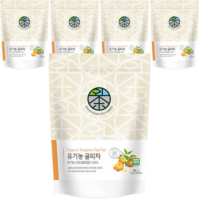 평창다원 유기농 귤피차, 1.5g, 20개입, 5개