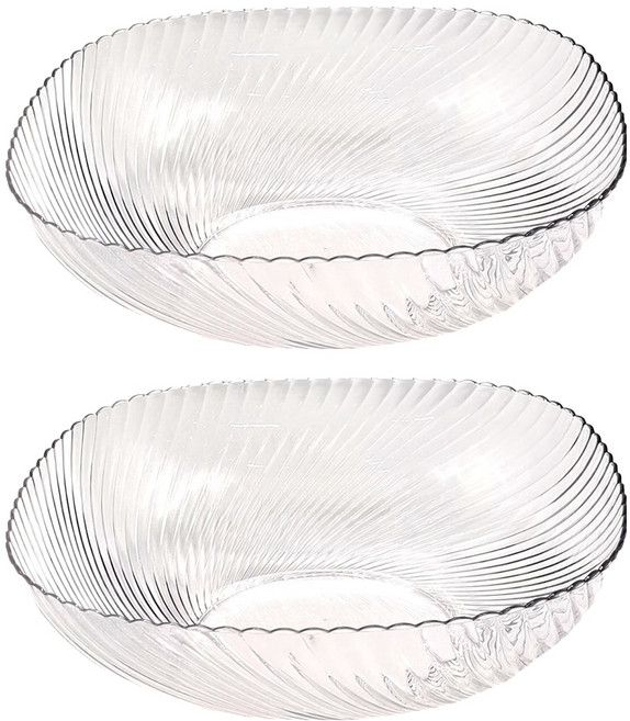 水果盤 2個, 透明, 1組