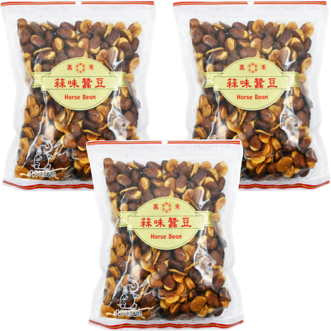 品味食族 嘉禾 蒜味蠶豆, 450g, 3包