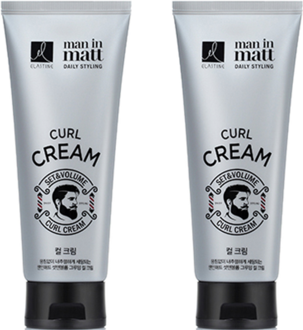 엘라스틴 맨인매트 셋앤볼륨 그루밍 헤어 컬크림, 150ml, 2개