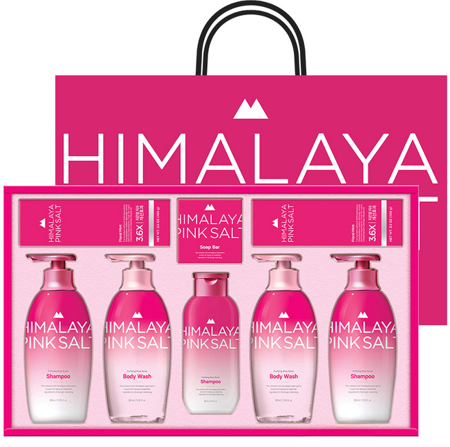히말라야핑크솔트 로즈에디션 선물세트 + 쇼핑백, 1세트
