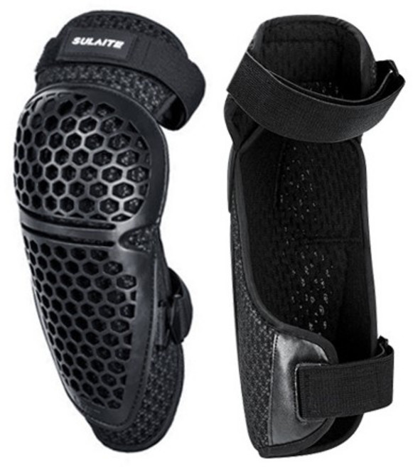 수라이트 오토바이 바이크 전동킥보드 통풍 정강이 무릎 보호대 양쪽세트, 블랙, 1세트