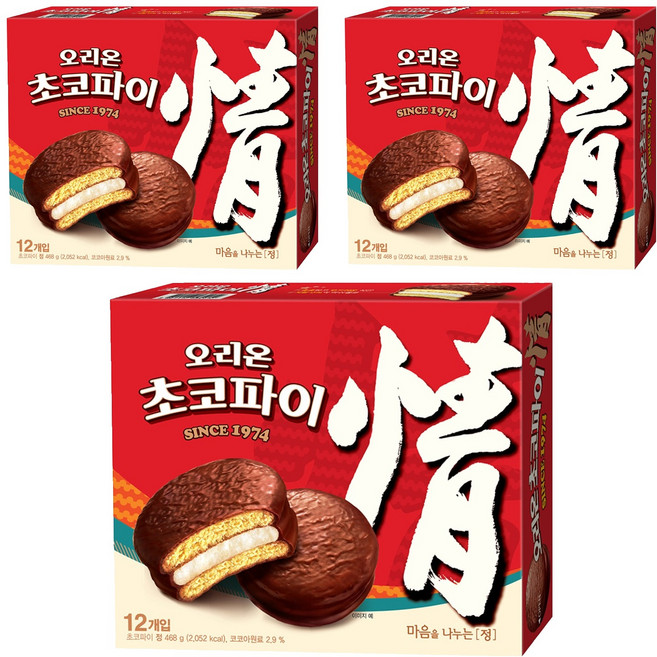 오리온초코파이 정, 468g, 3개
