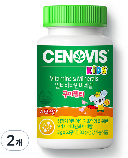 세노비스 키즈 멀티비타민 미네랄 구미젤리, 60정, 2개