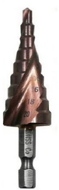 스탠맨 스테인레스 SUS 트위스트 스텝드릴 4-20mm M35, 1개