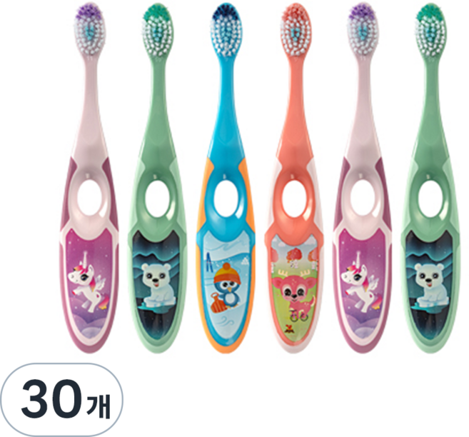 조르단 스텝 2단계 유아칫솔, 랜덤발송, 1개입, 30개