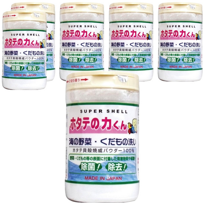 日本漢方 貝殼粉蔬果清潔劑 90g 無色無味, 6瓶