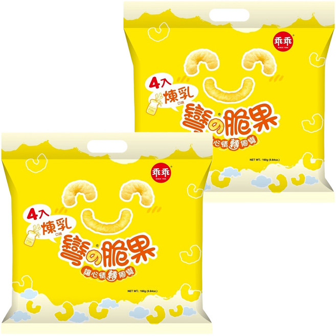乖乖 彎脆果煉乳, 160g, 2袋