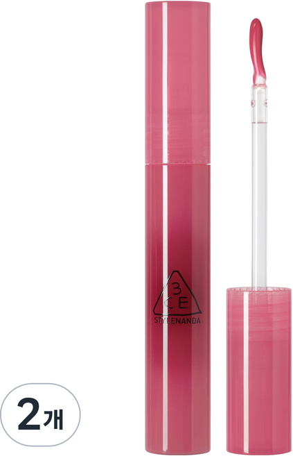3CE 드롭 글로우 젤 립글로스, 샤이, 2개