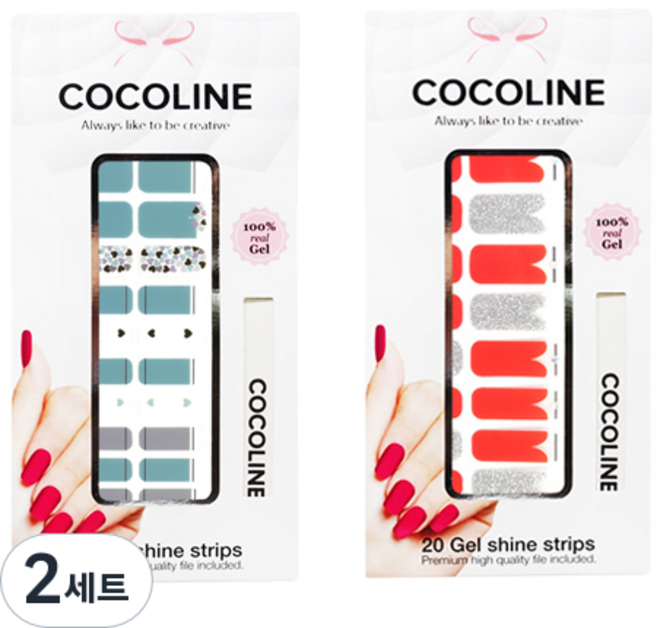 코코라인 붙이는 젤네일 스트립, COCO No 123, COCO No 134, 2세트