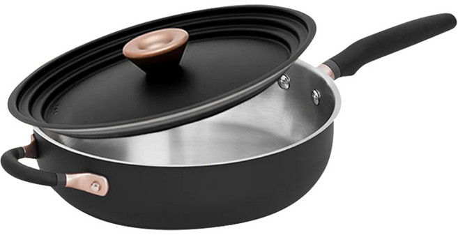 마이어코리아 액센트 시리즈 스테인리스 인덕션 멀티팬 28cm + 멀티뚜껑 3호 세트, 1세트, 4.3L