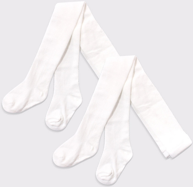 DRESSHOUSE 女童素色褲襪組 2雙