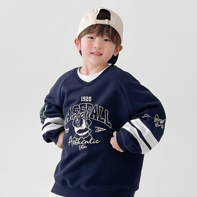 BerryCloset 男童 BBB V領 兒童 幼兒 上衣 T恤 親子裝 大學T