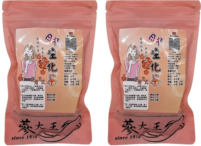 蔘大王 月中生化茶包, 6g, 10個, 2包